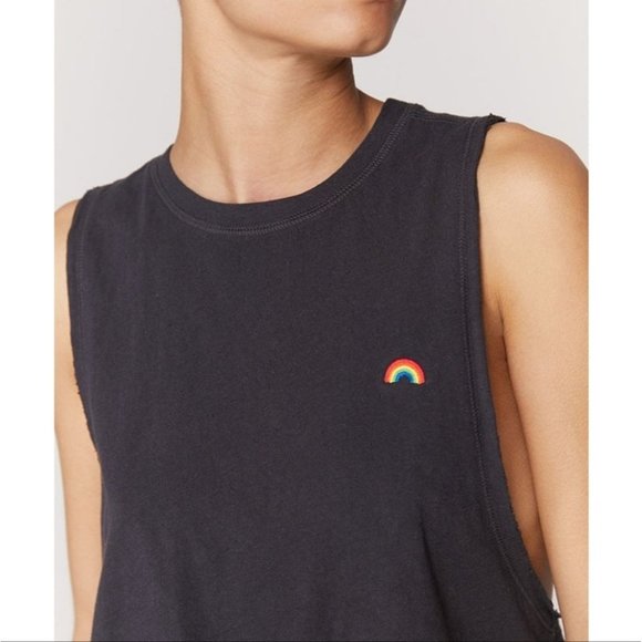 NWT Spiritual Gangster | Surplice Back Swing Tank with Rainbow Embroidery - Picture 4 of 10